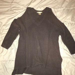 Cold shoulder loose sweater
